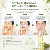 Huile Nettoyante Visage Bio Végane en Gros à l'Extrait de Haricot Mungo, Huile de Jojoba et Acides Aminés pour Dissoudre en Profondeur le Maquillage Tenace