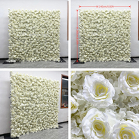 Mur de fleurs artificielles en gros pour décoration de mariage, toile de fond florale 5D enroulable pour la Saint-Valentin