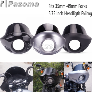 Universele Motorfiets 5.75 "Koplamp Kuip Agressieve Cruiser Styling 35-49Mm Vorken Abs Voor Harley Sportster <span class=keywords><strong>Cafe</strong></span> <span class=keywords><strong>Racer</strong></span> - Product Image 4