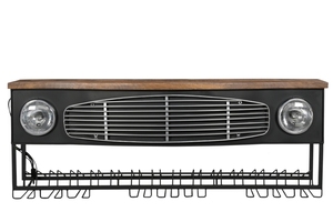 Colección Clásica de Bares: Barra de Pared Iron/WD Ambassador en Negro/Mango Ar, Acabado en Metal/Madera de Mango, Precio al por Mayor - Product Image 2