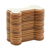 Ensemble de découpes d'impression de patte d'os inachevées tranches de bois vierges forme d'os en bois gravé étiquette de chien en bois
