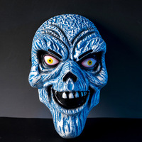 Masque d'horreur Halloween Funny Party COS Mask Full Face Scary Easter Zombie Head White Eyes Ghost Smile Yin Yang Face Clown Spider