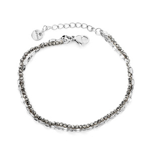 สร้อยข้อมือลูกปัดโซ่คู่สแตนเลสเครื่องประดับ unisex ดีไซน์เรขาคณิต - Product Image 5