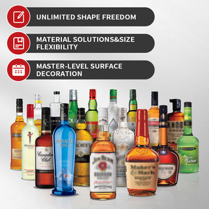 Bouteille en verre personnalisée OLATEC multi-styles avec glaçure céramique, coloration dégradée et badges décoratifs pour spiritueux haut de gamme, cadeau de vin - Product Image 6