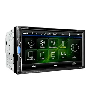 6.2 "inç araba ses çalar DVD Mp5 Stereo dokunmatik ekran Android oyuncu ile evrensel Gps Bt Wifi FM radyo