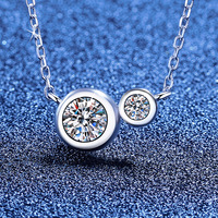 <strong>Best</strong>-<strong>Selling</strong> S925 Sterling Silver <strong>Moissanite</strong> <strong>Cross</strong> Chain French Bubble Pendant Luxury Fine Jewelry Charm Necklace for Women