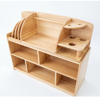 Meuble de rangement en bois de hêtre pour maternelle, bibliothèque préscolaire, ensemble de mobilier pour garderie, fournisseur pour centre d'activités artistiques et créatives pour enfants