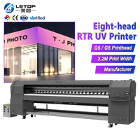 Imprimante grand format LETOP pour autocollants vinyle en rouleau, machine d'impression UV Ricoh Flex, imprimante à solvant 3,2 m