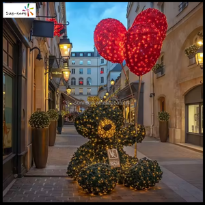 Décoration de festival en plein air, motif ours lumineux LED, décoration extérieure pour la Saint-Valentin - Product Image 3