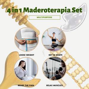 4-Piece Madeira Massagem <span class=keywords><strong>Roller</strong></span> Rope Set Back e Head Therapy Massagem Ferramentas para Body Pain Relief - Product Image 3