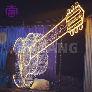 Lumières LED 3D en forme d'instruments de musique pour décorations de Noël et du Nouvel An, pour festivals et fêtes - Product Image 5