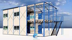 Maisons conteneurs à deux étages, design industriel <span class=keywords><strong>chic</strong></span>, préfabriquées, certifiées en matière de sécurité, écologiques et durables, structure en acier léger. - Product Image 6
