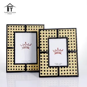 Popular Designs Curved Photo Frame Golden Genuine Mop Frame Modern Home Decor