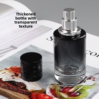 Botol Parfum Kaca High-End 30ml dengan Pompa Semprot Warna Hitam & Putih Bentuk Silinder Kotak Logo Kustom 100pcs MOQ