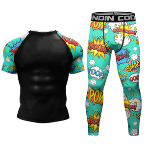Ensemble de rashguard de compression pour hommes MMA, séchage rapide, UPF 50+, respirant, vêtements de combat pour Jiu Jitsu, Muay Thai, Kickboxing avec logo personnalisé - Product Image 4