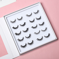 IShero-ensemble de 10 paires de cils en vison 3D naturels courts