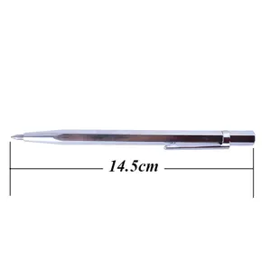 सिल्वर कलर डायमंड उत्कीर्णन पेन धातु प्लेट ग्लास मार्क वुडवर्किंग टंगस्टन स्टील मिश्र धातु अंकन पेन कस्टम स्टील पीस धातु