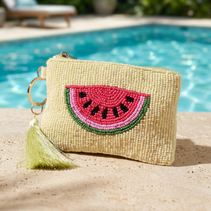 Bolso de mano de boda con cuentas bordadas a mano, cartera tipo sobre con bordado floral, bolso de noche nupcial, proveedor mayorista de moda artesanal - Product Image 1