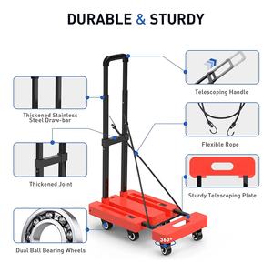 <span class=keywords><strong>200kg</strong></span> भारी शुल्क तह बोरी ट्रक औद्योगिक गोदाम गाड़ी हाथ ट्राली Foldable मंच गाड़ी - Product Image 4