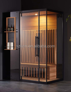 Cabina de Sauna de Lujo para Interiores, de Madera Sólida, Ecológica, con Calefactor de Infrarrojos Lejanos, para Bienestar, Desintoxicación y Spa en Casa - Product Image 2