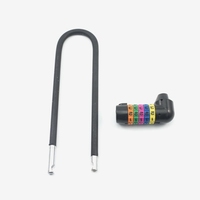 YH9188 Cadenas à combinaison à 5 chiffres extra long, cadenas de sécurité pour vélo en forme de U, antivol, valise de voyage, cadenas à code