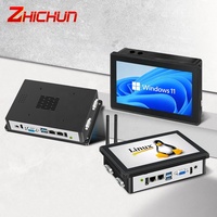 PC industrial personalizado 512G 7/15.6/19/21/32 pulgadas todo en uno PC Ip65 Linux Win10 Monitor PC Wall Mount Panel pc