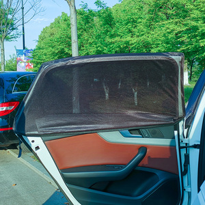 Car Mosquito <b>Net</b> Mesh <b>Window</b> Screen Black Car Side Sunshade Heat Insulation For Car <b>Window</b> Stretchable Installation - Product Image 1