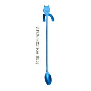 Thickened 304 Stainless Steel square Head Golden Dessert <b>Spoon</b> - Product Image 6