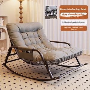 كرسي استرخاء هزاز بتصميم أريكة استرخاء مفردة للبالغين، من المصنع مباشرة، مثالي لغرفة النوم وغرفة المعيشة وأوقات الفراغ، تصميم عصري شهير - Product Image 5