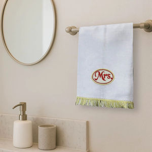 Toalla de Lino para Invitados, Elegante Toalla de Mano para Regalo para Mujeres, Toalla Absorbente de Lino y Algodón para Decoración de Baño y Cocina - Product Image 1