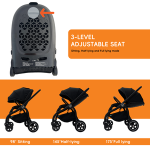 Cochecito de Bebé Plegable 3 en 1 Landleopard Tiger de Aleación de Aluminio con 4 Ruedas, Características Ajustables para 0-3+ Años, Capacidad de Carga de 20 KG - Product Image 5