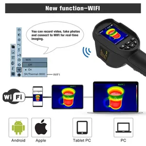 กล้องถ่ายภาพความร้อนอินฟราเรดแบบพกพา HT-06 256x192 WIFI สำหรับการตรวจสอบทางอุตสาหกรรม กล้องถ่ายภาพความร้อนอินฟราเรด HT-06 - Product Image 4