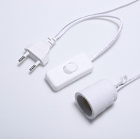 Support de lampe E27 avec cordon d'alimentation 1,8 m, prise EU/US à dents complètes, adaptateur de douille pour ampoule suspendue avec interrupteur 100W