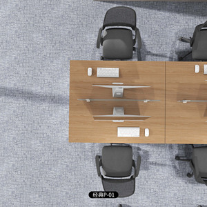 Alfombra Comercial Clásica en Losetas Rectangulares de Color Sólido, Pelo Corto, Antideslizante, con Base de Goma para Uso en Oficinas - Product Image 1