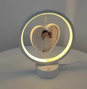 Regalos de San Valentín, Marcos de Fotos de Plástico para Sublimación, Espejos LED en Blanco para Decoración de Bodas, Hogar y Hoteles - Product Image 5