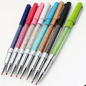 Bolígrafo Publicitario de Metal Color Oro Rosa con Cristal de Diamante, Tinta Azul de 0.5mm, para Fines Promocionales - Product Image 1