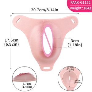 FAAK Culotte Strapon Couleur Peau avec Faux Vagin en Silicone, Harnais Pénien, Jouet Sexuel pour Sissy - Product Image 2