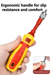 Chave de fenda combinação retrátil multi-função 18 em <span class=keywords><strong>1</strong></span> e testador de tensão com vários bits Home Repair Tool Set - Product Image 4