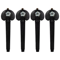 Cello Accessories High-end Ebony Carved Abalone Violin Accessory String Shaft 4 Pcs Pegs