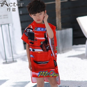 Serviette de <span class=keywords><strong>plage</strong></span> imprimée pour bébé, serviette de bain à capuche, poncho de surf, serviette de <span class=keywords><strong>plage</strong></span> pour <span class=keywords><strong>acteur</strong></span> - Product Image 5