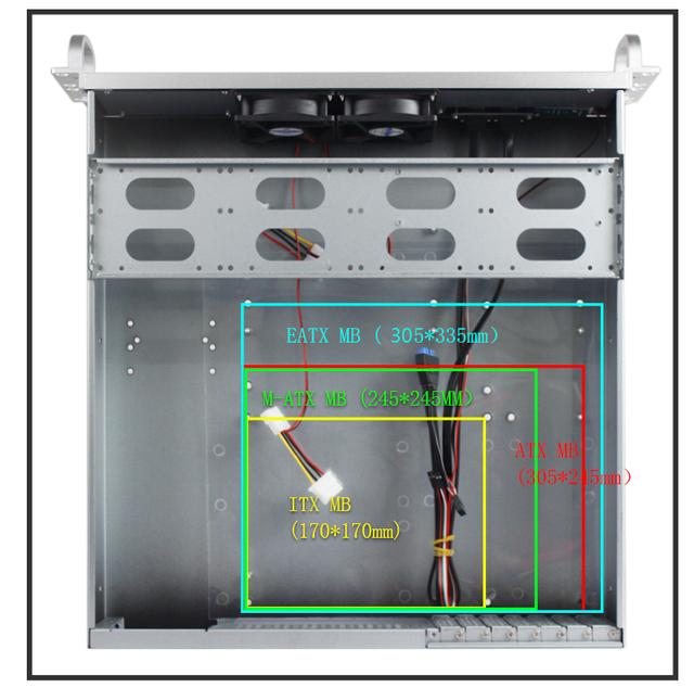 Top Quality 19 Inch Industrial Server Case Rack 2U Server Chassis Computer Cases Support 4pcs HDD