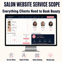 Diseño y Desarrollo de Sitios Web Personalizados para Salones de Belleza con Menú de Servicios, Perfiles de Personal y Reserva de Citas