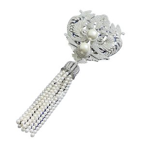 Bros Rumbai Mutiara Nirvana <span class=keywords><strong>Perak</strong></span> S925 Baru 2023 untuk Wanita 12Mm Perhiasan Wanita Bertatahkan Penuh Mewah - Product Image 4