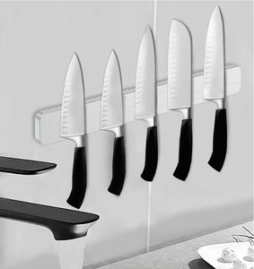 Support de bloc de couteaux magnétique mural et durable en acier inoxydable Support de bande magnétique auto-<span class=keywords><strong>adhésif</strong></span> pour barre de cuisine - Product Image 5