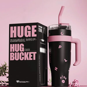 Gobelet isotherme en acier inoxydable 40 oz (1200 ml), sans BPA, à double paroi, avec double couvercle pour boissons. - Product Image 1