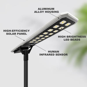 올인원 알루미늄 에너지 절약 태양 전지판 도로 램프 Ip65 방수 독립형 LED 통합 태양열 가로등 - Product Image 5