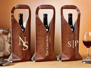 Bolsa <span class=keywords><strong>de</strong></span> Vino Grabada en Cuero PU con Significado, Bolsas <span class=keywords><strong>de</strong></span> Regalo Personalizadas para el Agradecimiento a los Empleados y Regalos <span class=keywords><strong>de</strong></span> Aniversario Laboral - Product Image 3