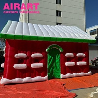 Tente de maison de Noël gonflable personnalisée Xmas Santa Grotto pour les activités de plein air