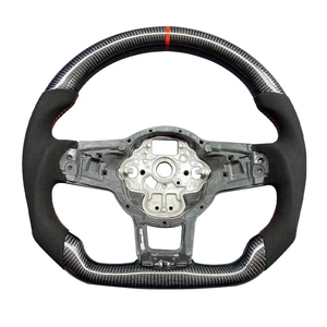 Volante de Fibra de Carbono con Levas de Cambio para vw Cc Polo T5 tiguan Mk2 gti <span class=keywords><strong>F1</strong></span> R Line, Piezas Interiores de Automóvil Directas de Fábrica Personalizadas - Product Image 3