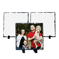 Plaques de sublimation 6*6 pouces, ardoise carrée, cadre photo pour cadeau commémoratif
